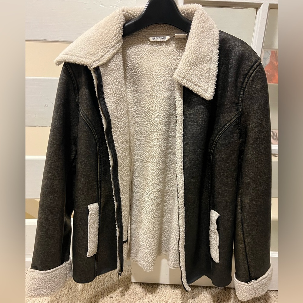 Leather lined jacket, St John’s dark brown